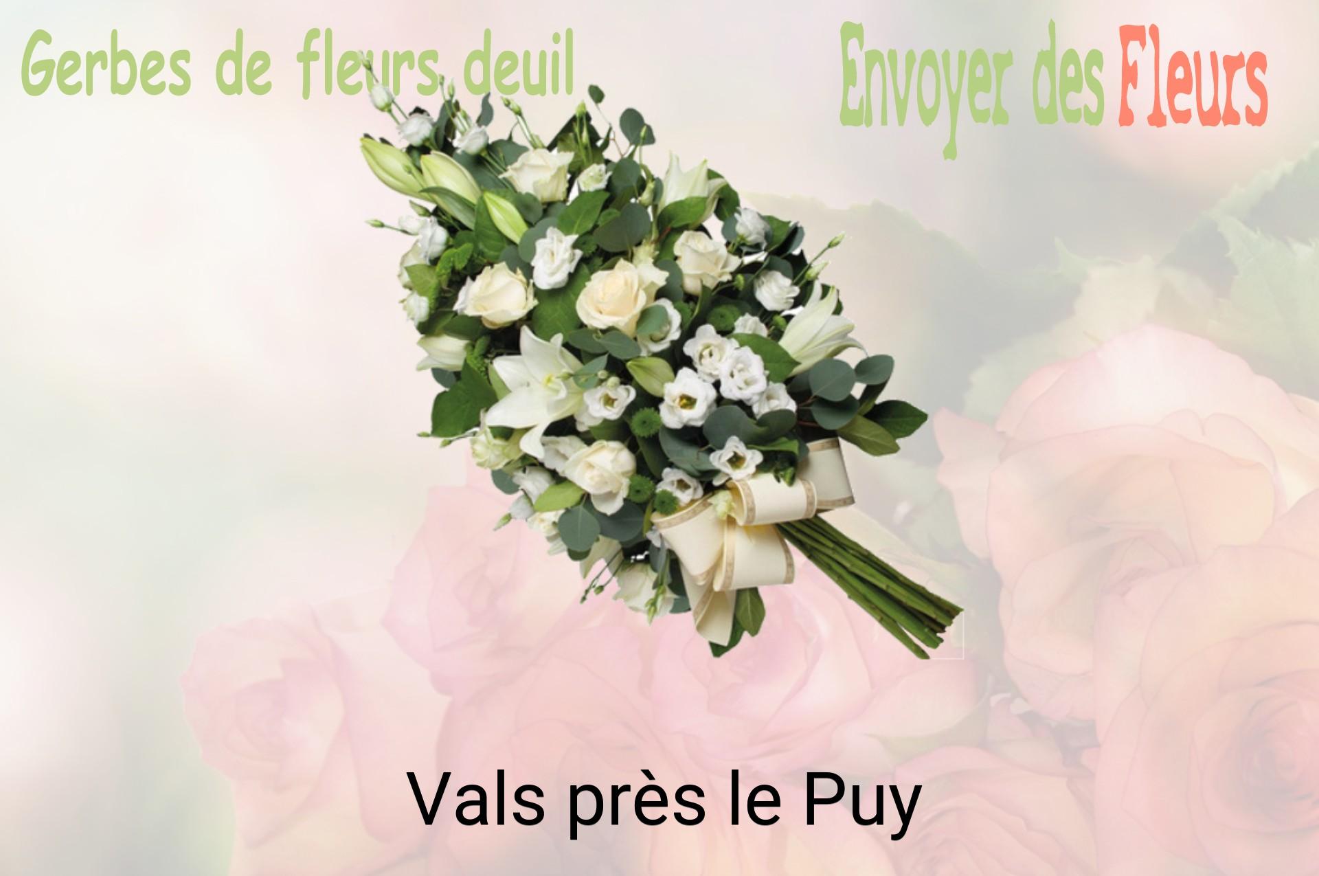 Gerbe de fleurs de deuil livrée à Vals-près-le-Puy